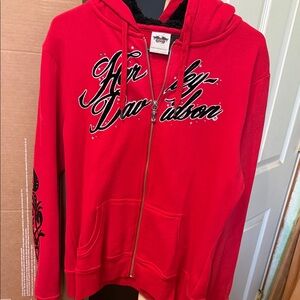 Harley-Davidson Bold Red Zip-Up Hoodie